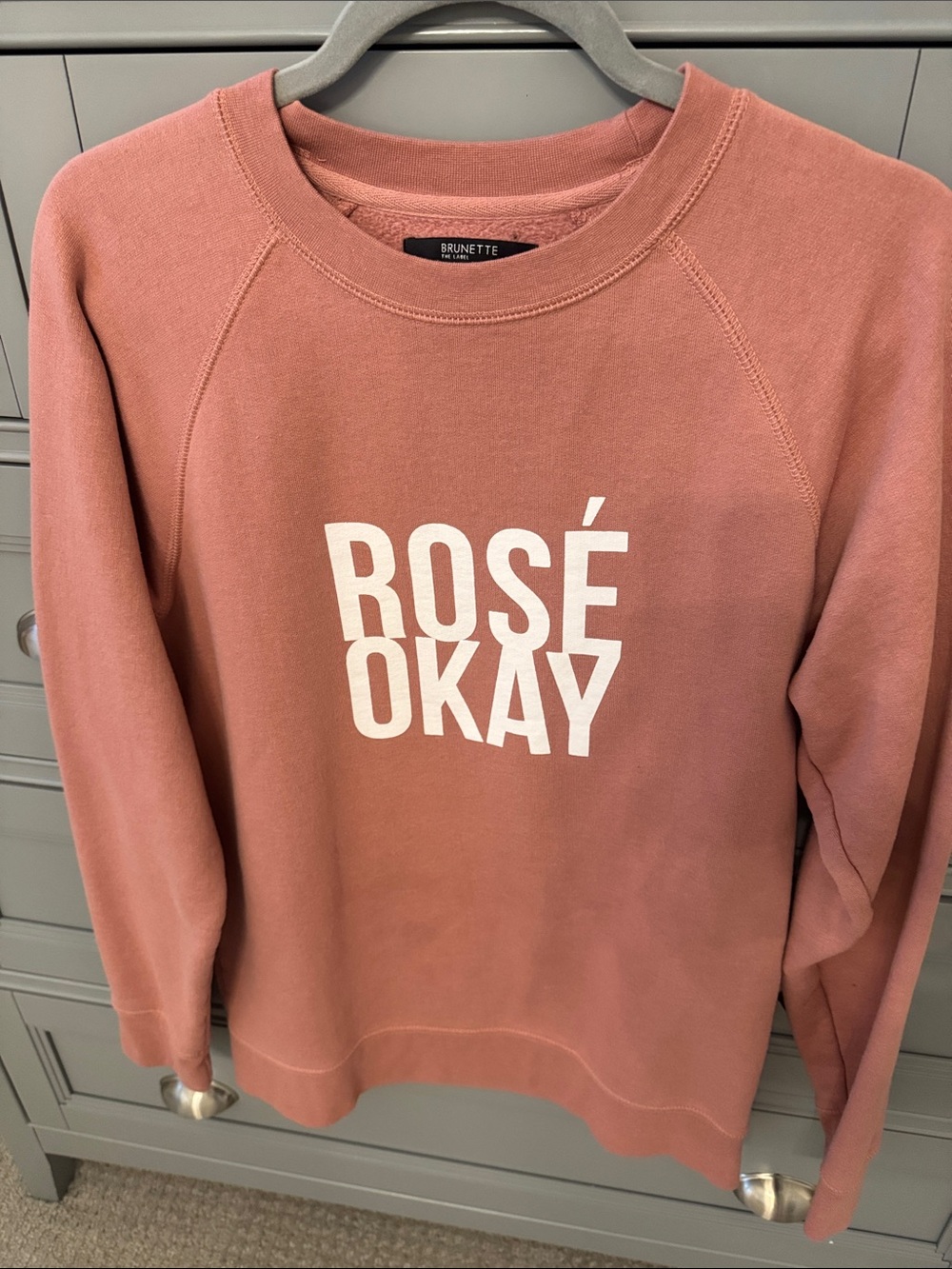 BRUNETTE The Label Dusty Pink Crewneck Sweatshirt